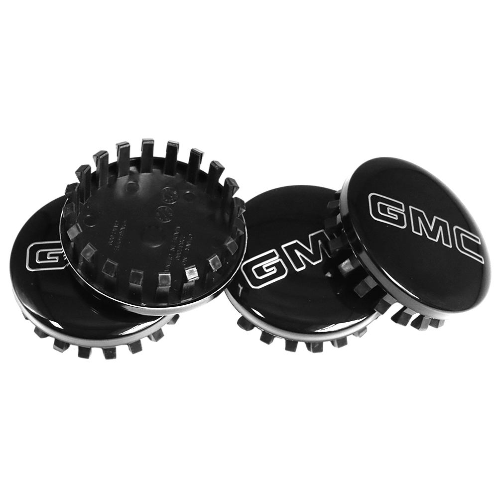 4PCS 2014-2020 Sierra Yukon Denali Plastic 83mm Wheel Center Caps Black GMC