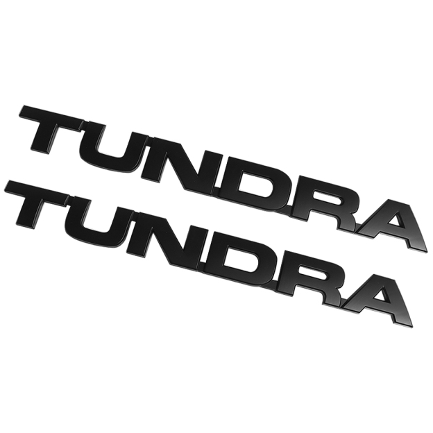 2PCS 2007-2013 TUNDRA ABS 3D Side Door Nameplate Letter Matte Black Toyota 75471-0C050