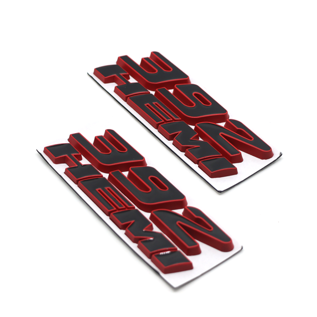 2PCS 392 HEMI SRT Charger Challenger Durango Metal Side Fender Badge 3D Decals Black Red Dodge 68086136AE