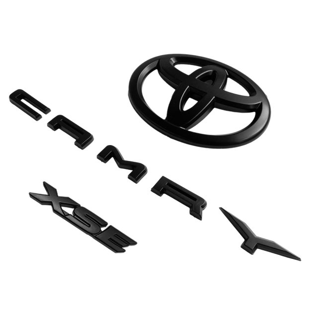 3PCS 2018-2024 CAMRY XSE Emblem Overlay Matte Black Rear Cover Toyota 