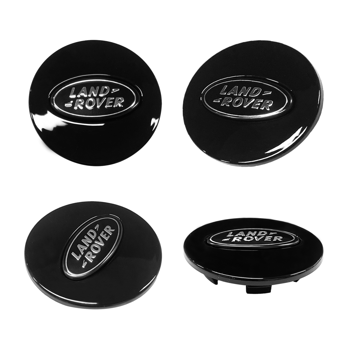 4pcs Range Rover Defender Discovery Freelander Plastic Wheel Center Hub Caps 62mm Glossy Black Land Rover 