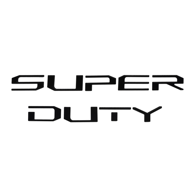 Ford F-250 F-350 Super duty 2017-2022 Front Hood Inserts Letters Emblems Badges 3D Raised Stickers Decals Matte Black