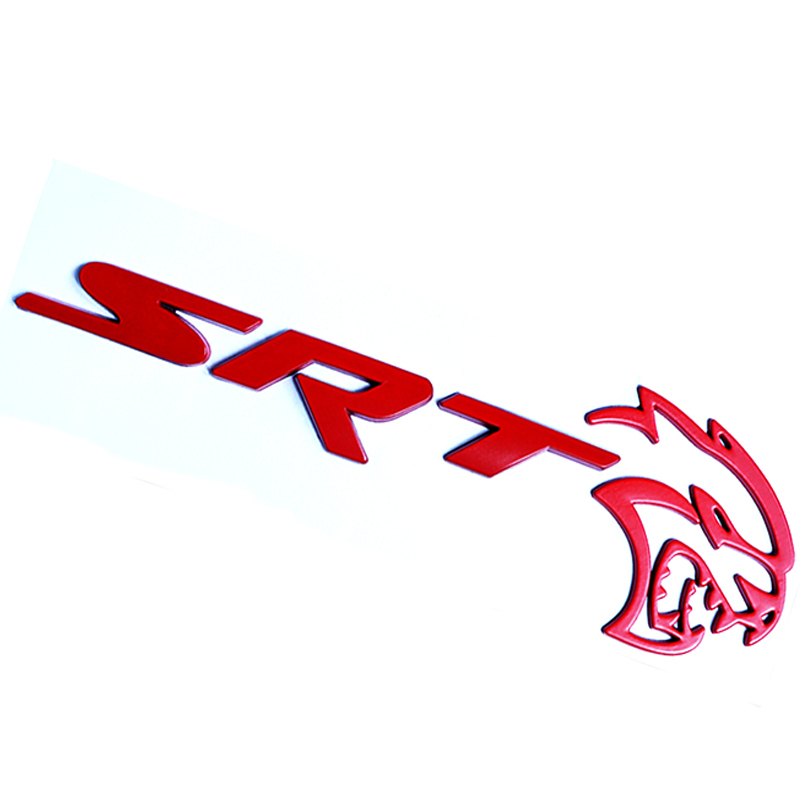 Dodge Charger Challenger SRT Hellcat Devil Cat Rear Tailgate Emblem Badge Decal All Red