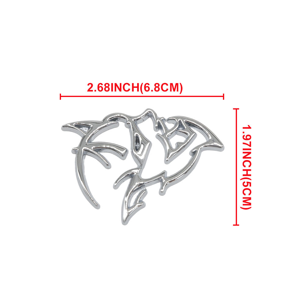 {Metal} Dodge SRT Charger Challenger Durango Hellcat Emblems Side Fender Devil Cat Nameplate Badge 3D Stickers Decals Chrome Silver 2PCS