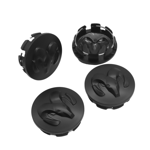 63MM Dodge RAM 1500 2013-2019 Wheel Center Caps Rim Center Hub Cover Matte Black 4PCS SET 