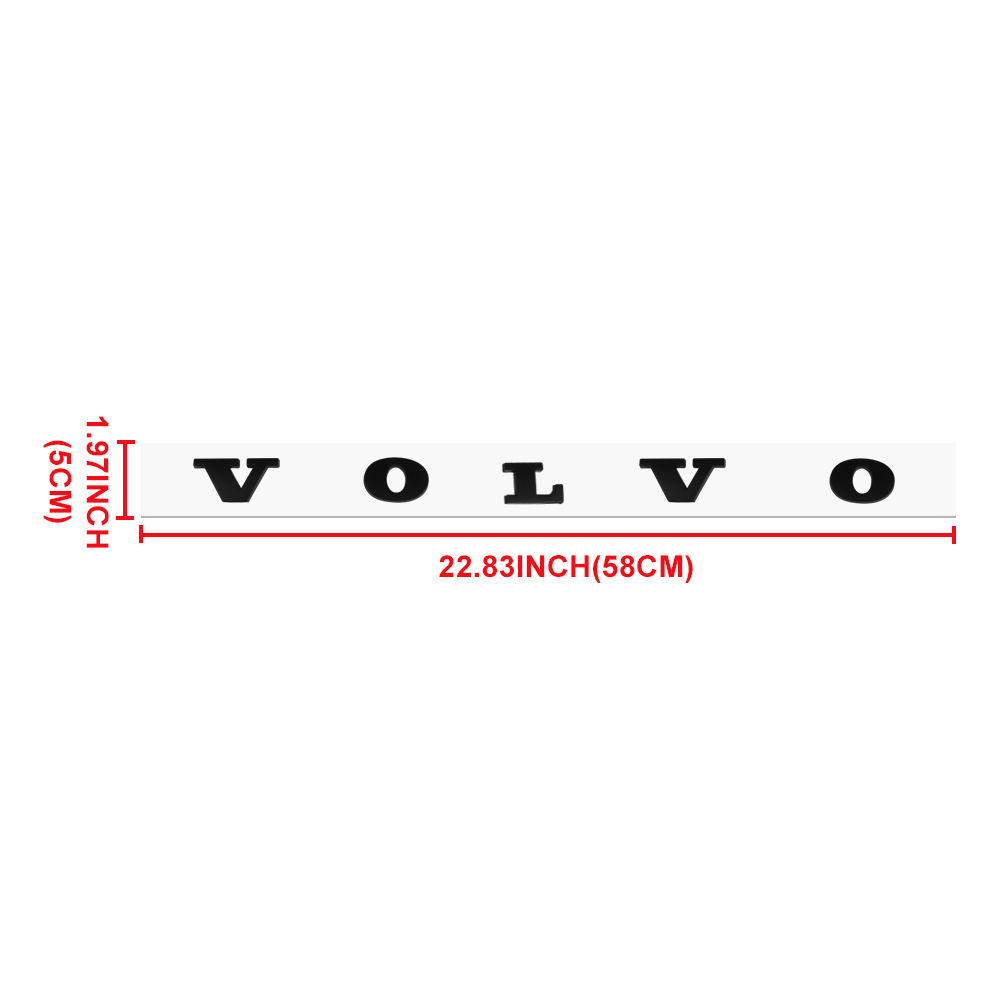 VOLVO Rear Tailgate Letters Trunk Lid Badge Nameplate Emblem Sport Matte Black