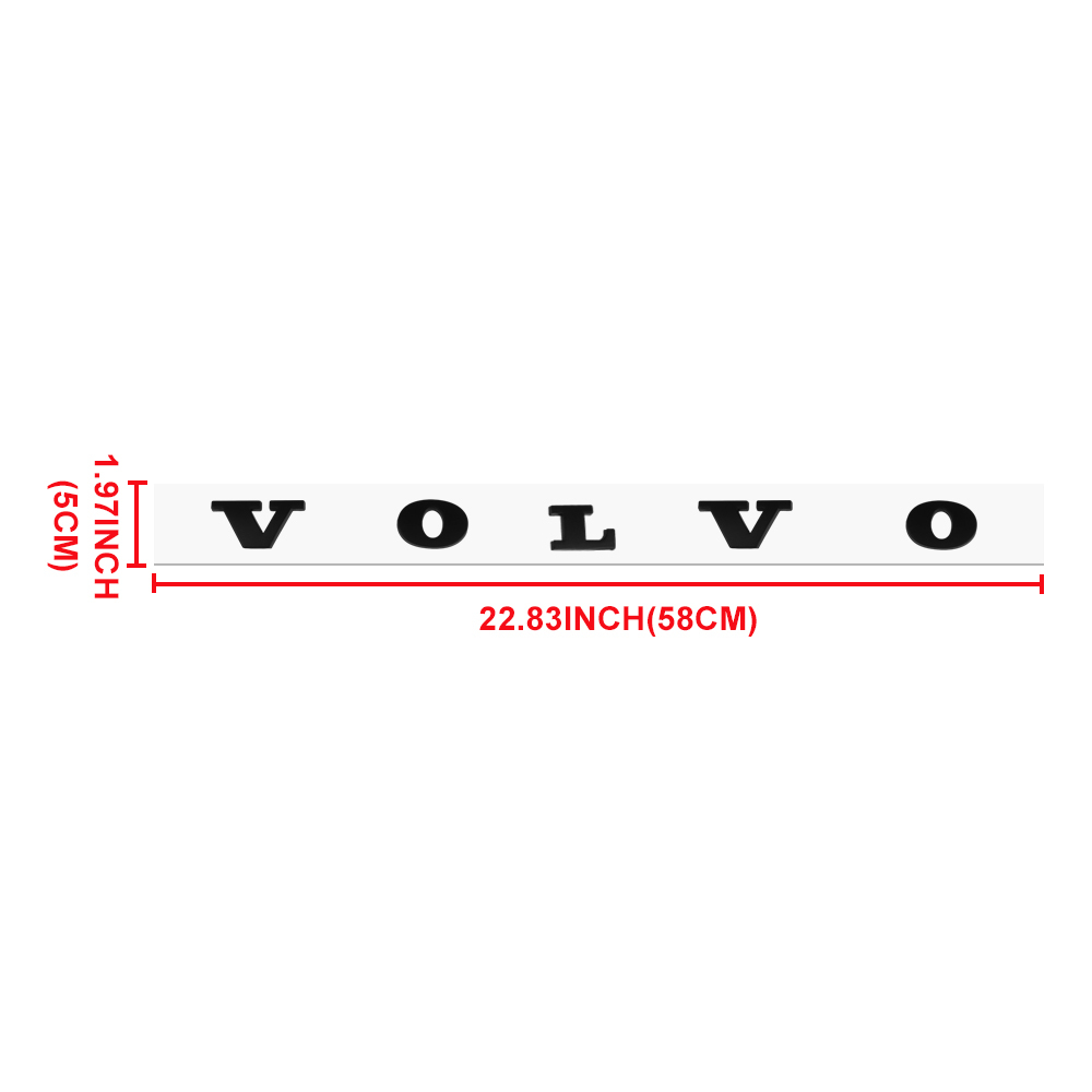VOLVO Rear Tailgate Letters Trunk Lid Badge Nameplate Emblem Sport Matte Black