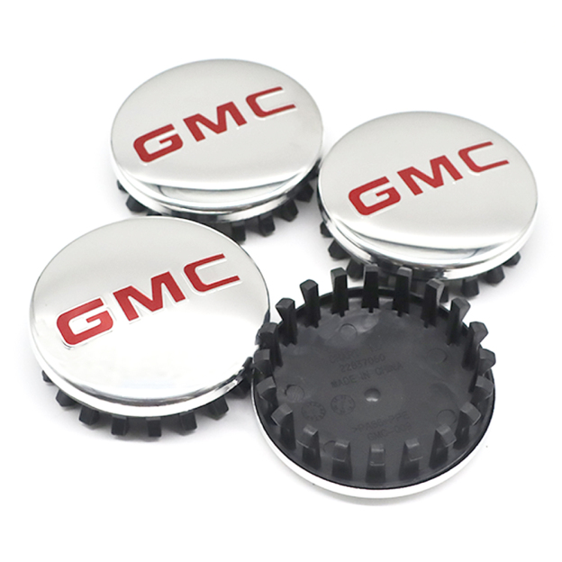 Chrome & Red 83mm Center Cap for GMC Sierra, Yukon & Chevrolet Silverado, Tahoe | OE# 22837060