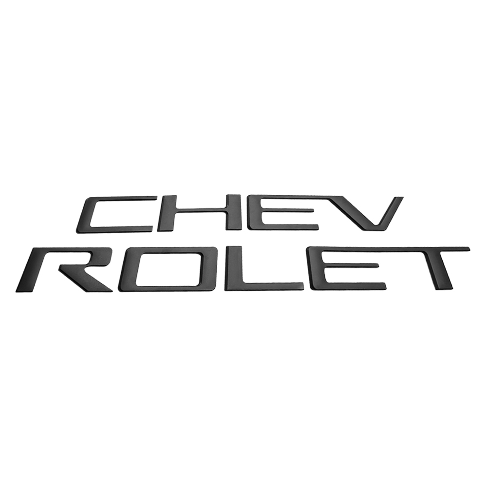 2019-2026 Silverado 1500 2500/3500HD ABS Plastic Tailgate Insert Letter Matte Black Chevrolet Liftgate Letter