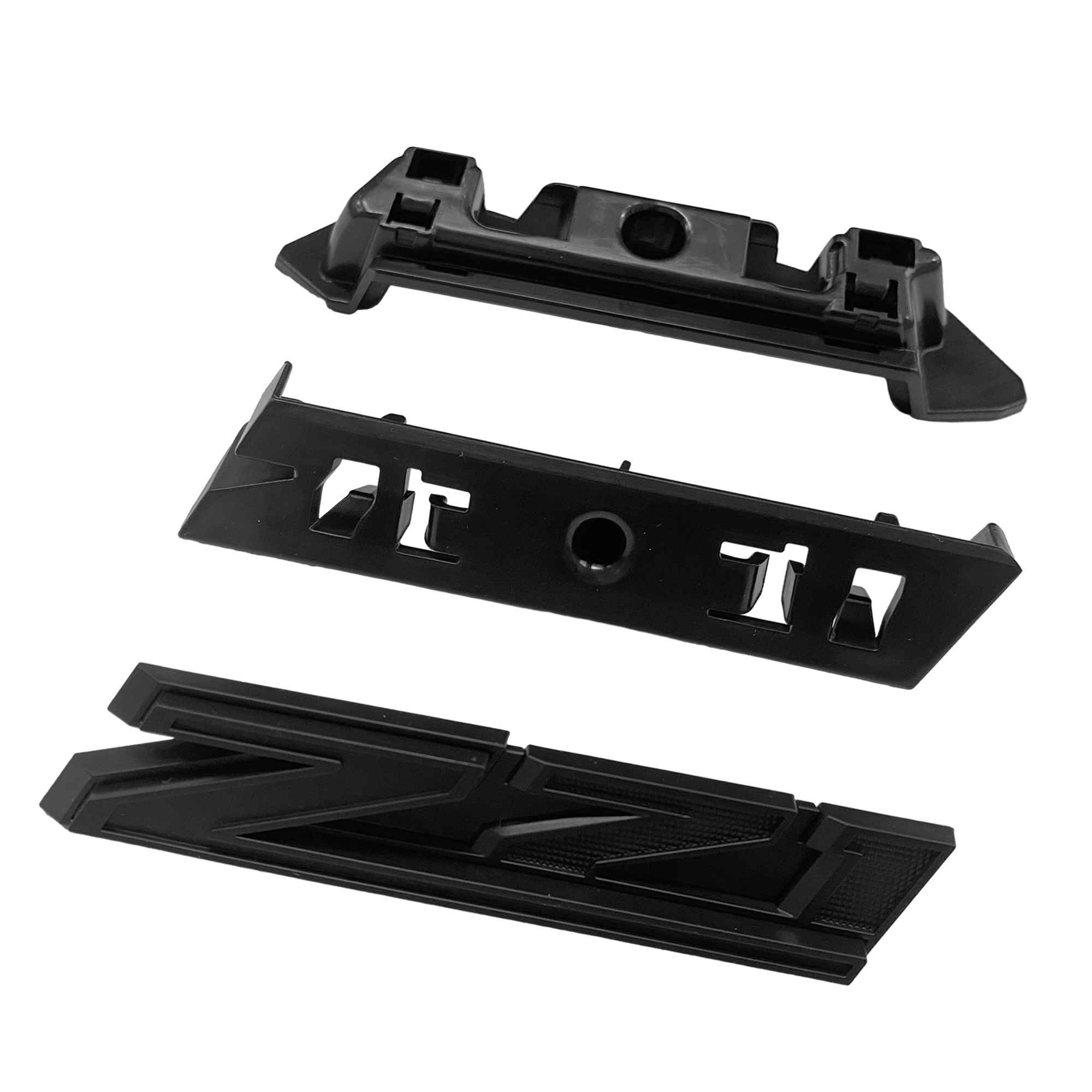 2019-2021 Silverado 1500 Tahoe Plastic Clip On Front Z71 Badge Matte Black Chevrolet