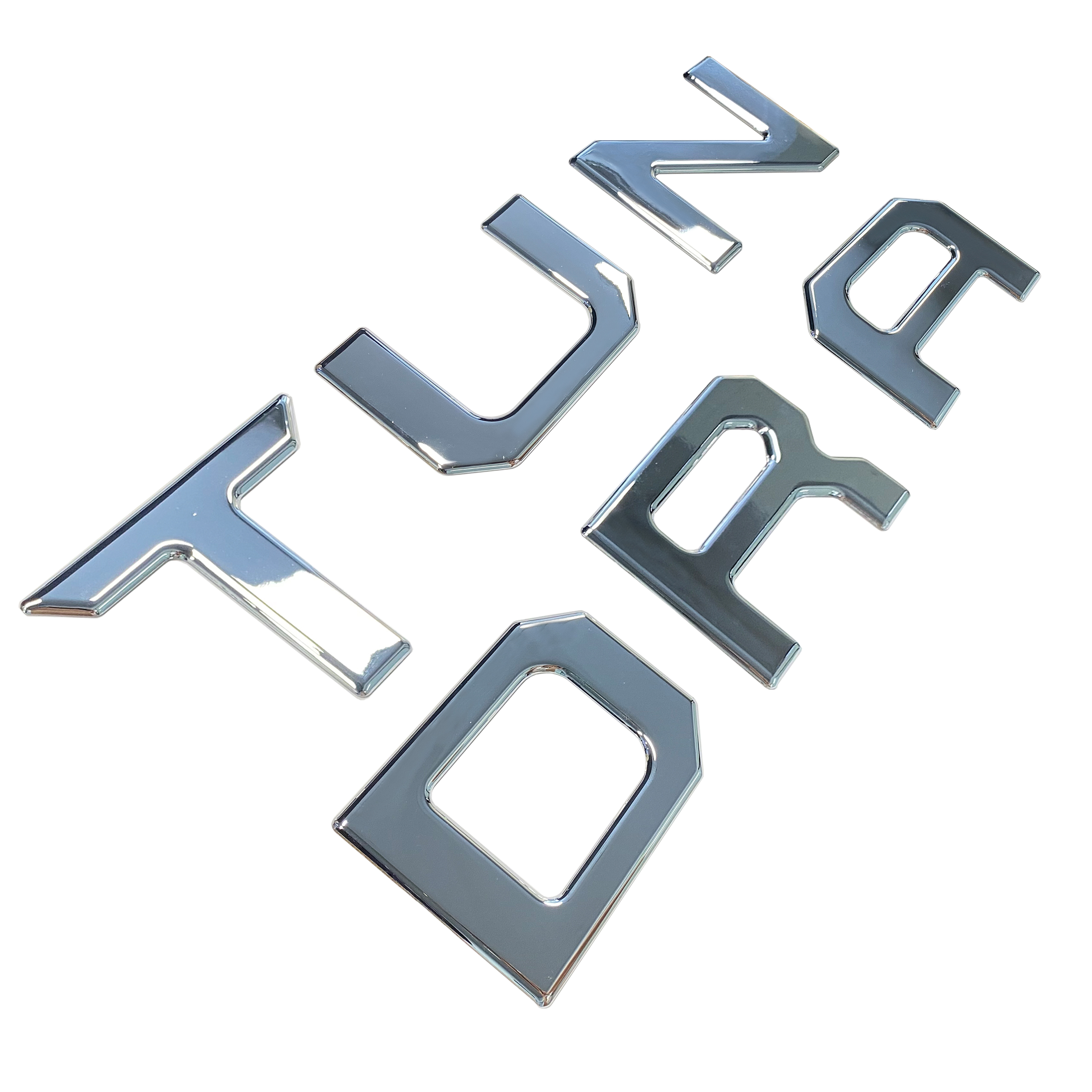 1Pc 2022-2026 Tundra ABS Plastic Rear Trunk Tailgate Letters Gloss Silver Toyota