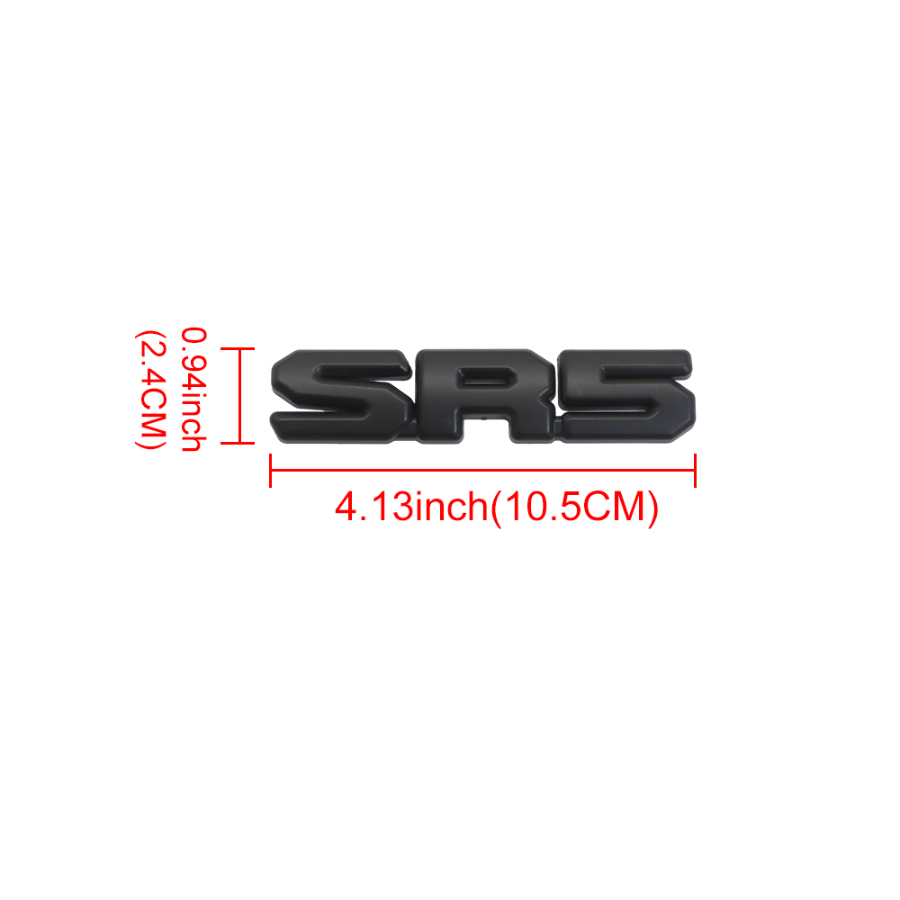 5PCS 2022-2025 Tundra 4X4 SR5 Plastic Door Side Rear Trunk Overlay Emblem Matte Black Toyota