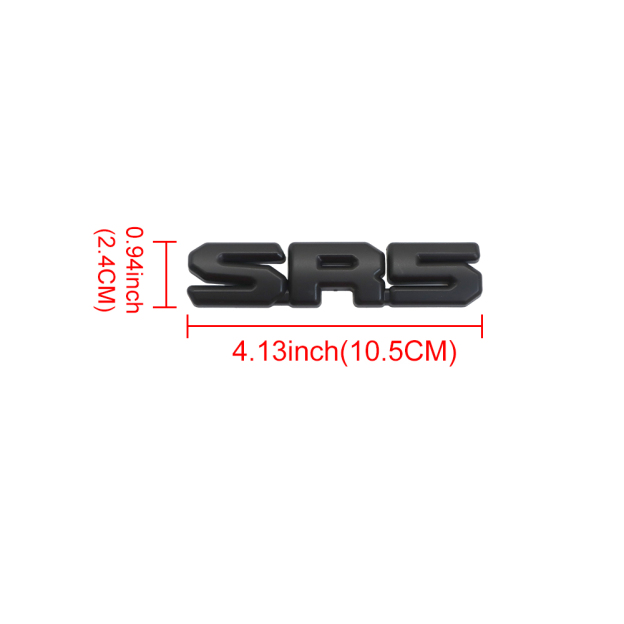 5PCS 2022-2025 Tundra 4X4 SR5 Plastic Door Side Rear Trunk Overlay Emblem Matte Black Toyota