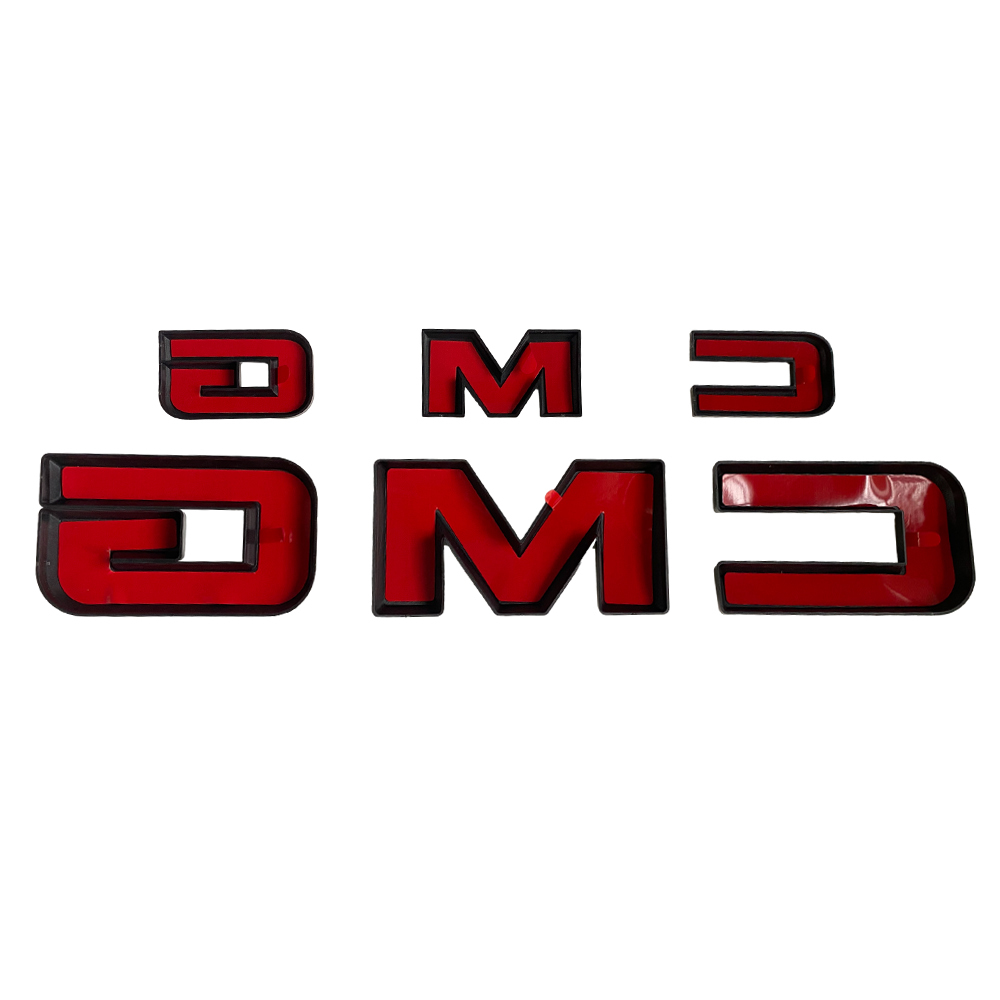 2Pcs 2021-2023 Yukon Yukon XL Plastic Front Rear Overlay Emblem Matte Black GMC 84729912