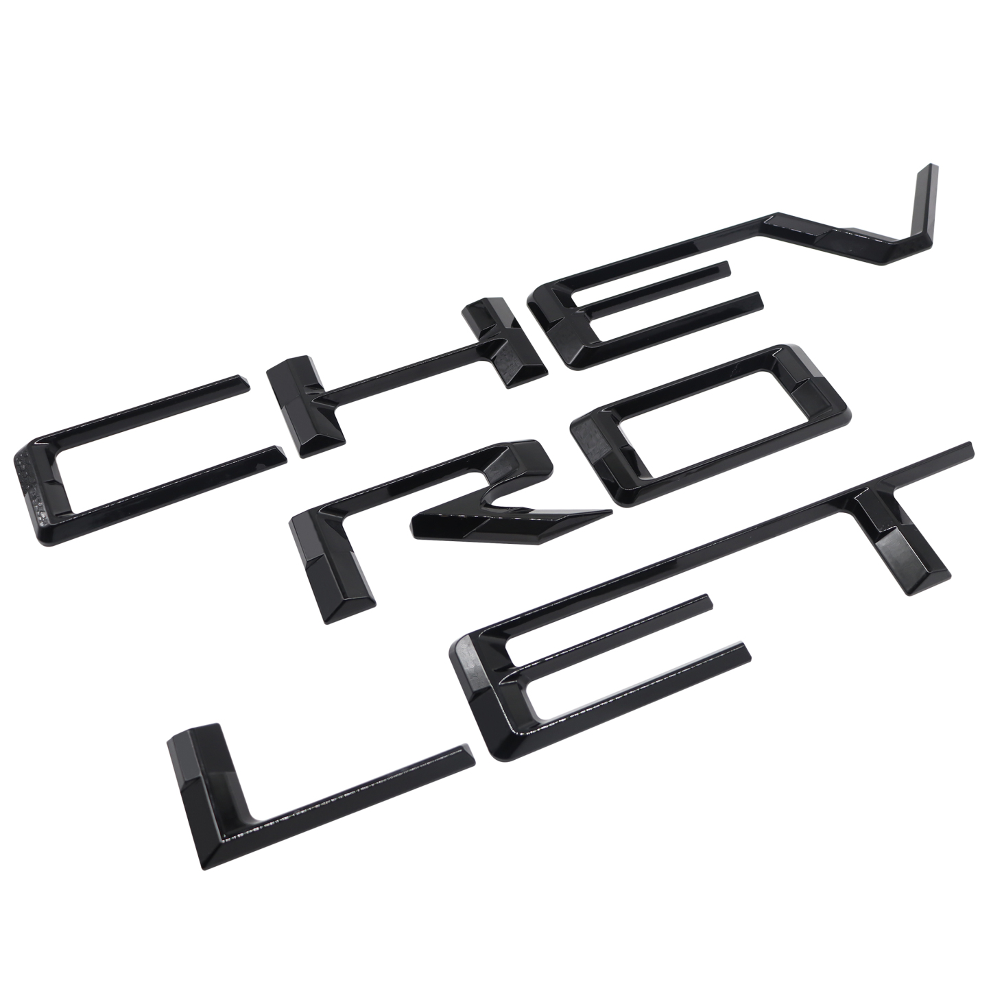 2019-2026 Silverado 1500 2500/3500HD ABS Plastic Tailgate Insert Letter Gloss Black Chevrolet