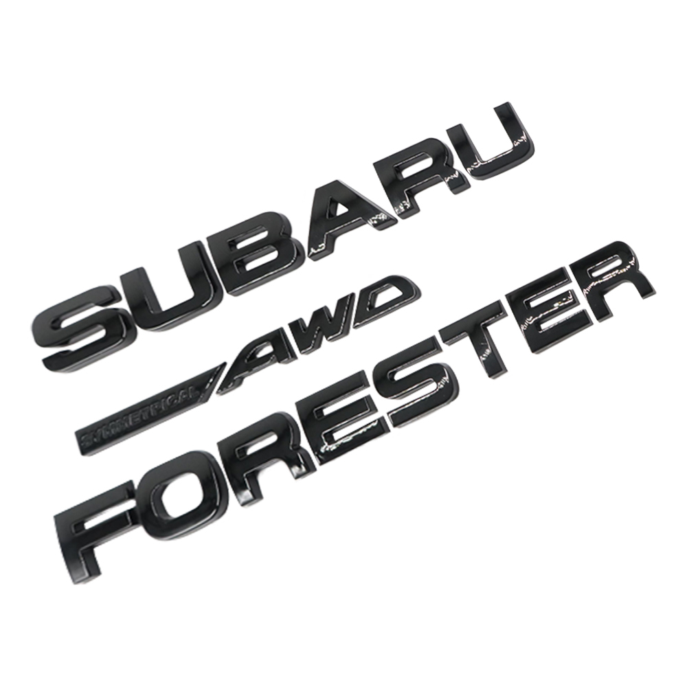 Forester Plastic Door Liftgate Trunk Letters Gloss Black Subaru 