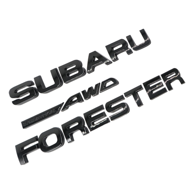 Forester Plastic Door Liftgate Trunk Letters Gloss Black Subaru 