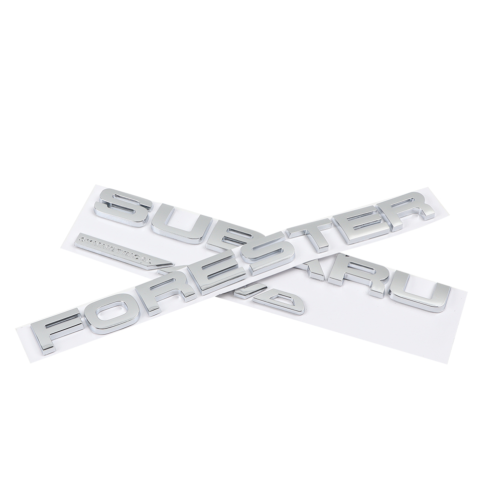 Forester Plastic Door Liftgate Trunk Letters Gloss Chrome Subaru 