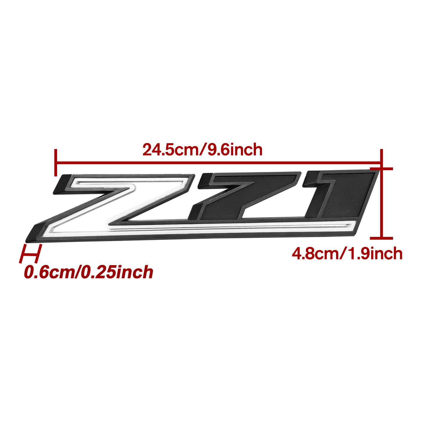 2Pcs 2019-2025 Silverado 1500 Z71 ABS Plastic Fender Side Badge Decal Black White Chevrolet