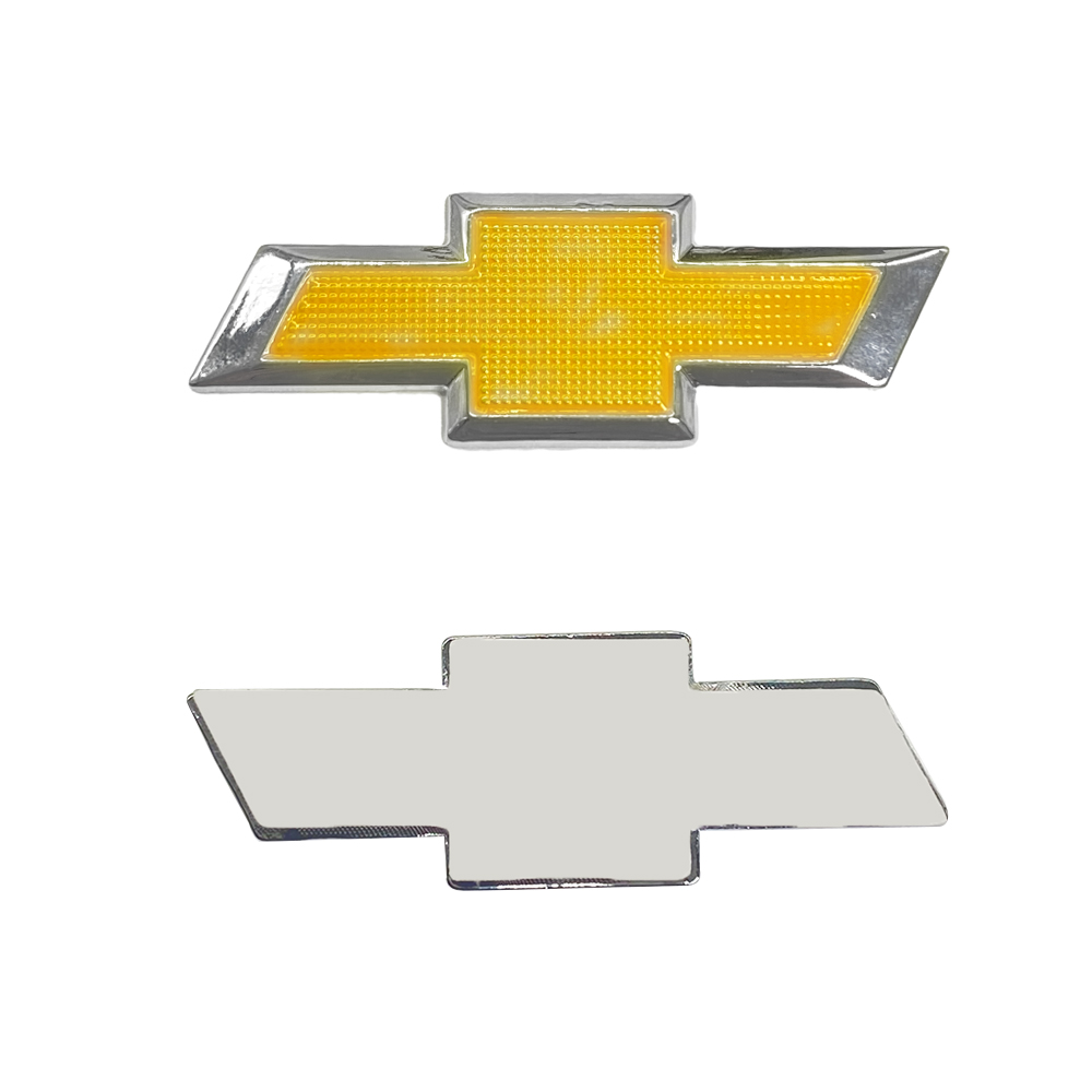 1PC Silverado Metal Steering Wheel Bowtie Badge Yellow Chevrolet AT-STVYOL65