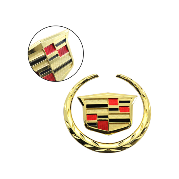 1Pc 2015-2018 ATS CTS SRX Plastic Rear Liftgate Adhesive Emblem Gold Cadillac
