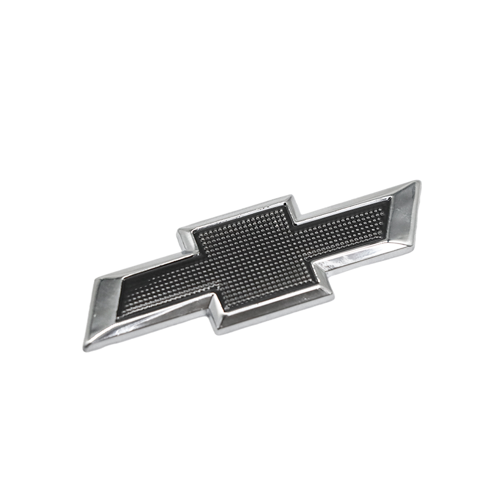 1PC Silverado Metal Steering Wheel Bowtie Badge Chrome Black Chevrolet AT-STVYOL65