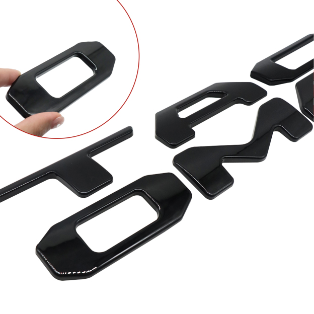 1 Set 2024 2025 2026 Tacoma Abs Plastic Tailgate Letters Gloss Black Toyota 