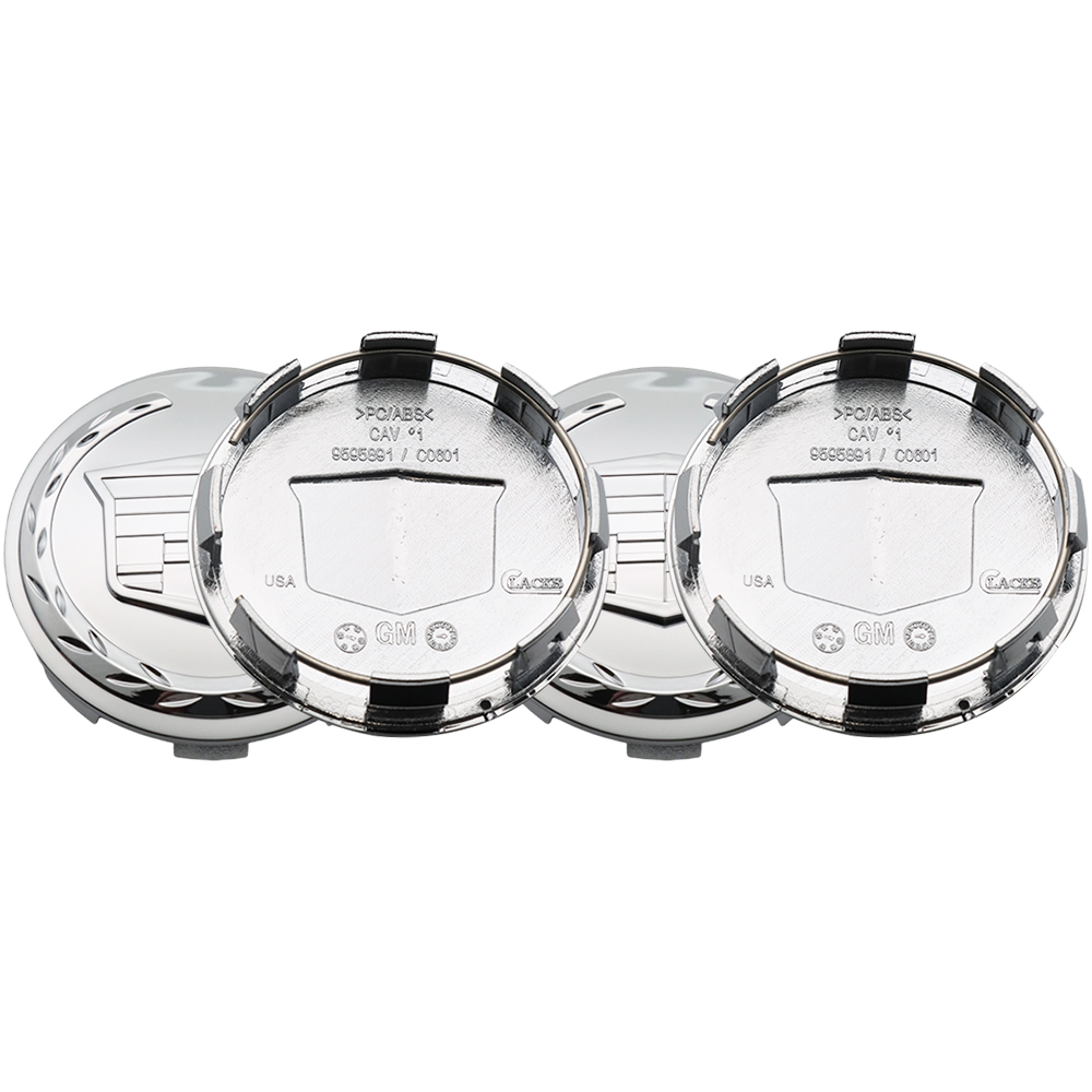 4PCS 2007-2013 Cadillac Escalade ESV EXT Plastic 83mm 3.25in Wheel Center Cap Chrome Cadillac