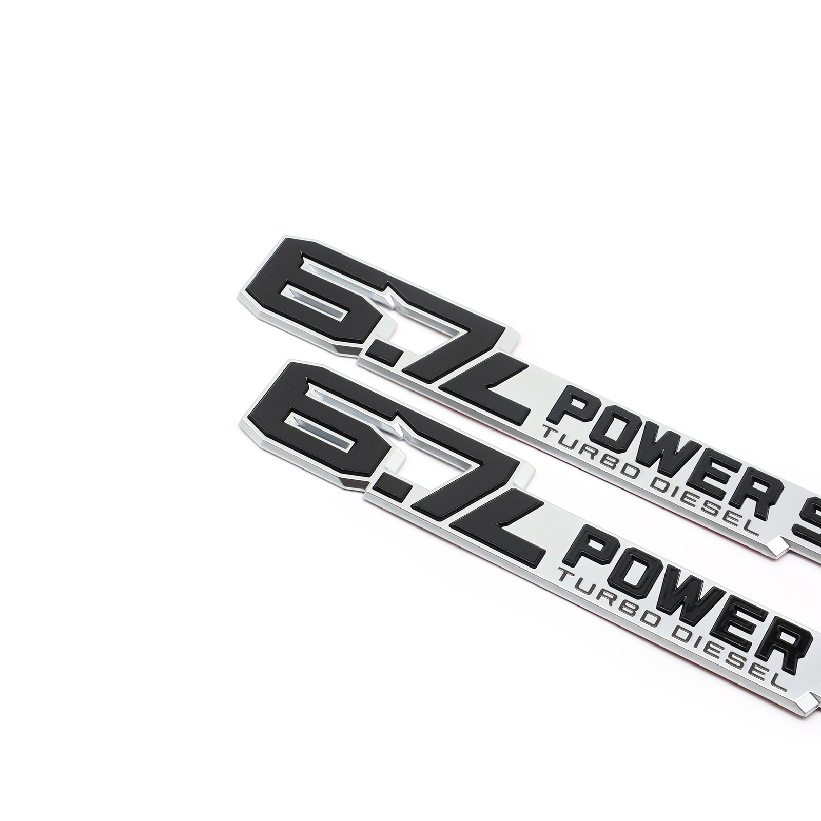 2017-2026 F-250 F-350 F-450 F-550 Super Duty Fender Badge ABS Black Chrome Ford Self-Adhesive Decal Nameplate