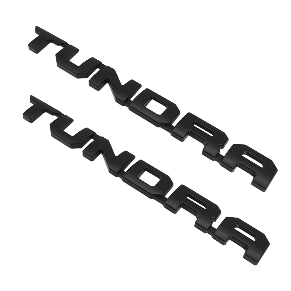 2PCS 2014-2021 TUNDRA ABS Blackout 3D Side Door Nameplate Letter Matte Black Toyota PT948-34223-02