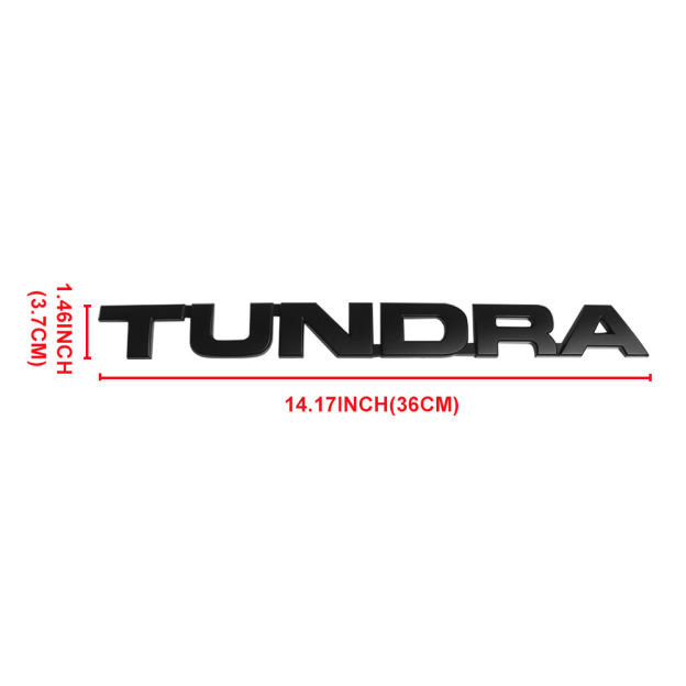 2PCS 2007-2013 TUNDRA ABS 3D Side Door Nameplate Letter Matte Black Toyota 75471-0C050