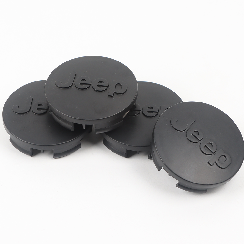 4Pcs 2012-2015 Grand Cherokee Wrangler Compass ABS Plastic Wheel Center Caps Matte Black Jeep 1LB77DD5AB