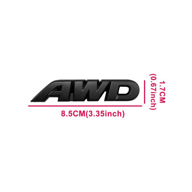1Pcs 2021-2024 Avalon 2020-2024 Camry 2019-2024 Rav4 ABS Plastic Tailgate AWD Emblem Overlay Badge  Matte Blackout Toyota