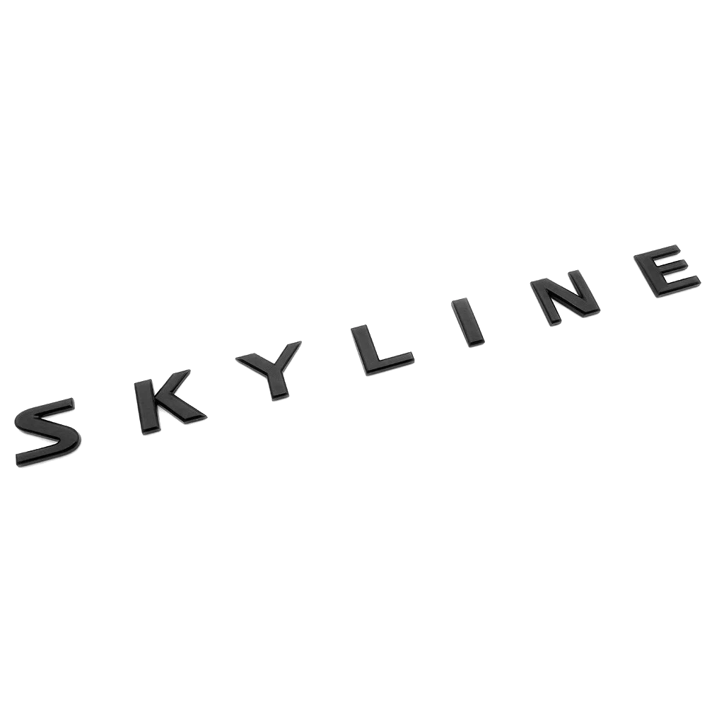 For 1982-2024 Nissan 1990-2024 Infiniti Skyline JDM ABS Rear Trunk Lid Letter Nameplate Gloss Black Infiniti 84895-JL00A