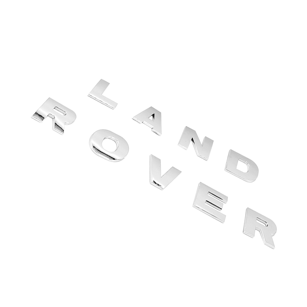 1pc 1989-2004 Land Rover Plastic Front Hood Letters Sticker Glossy Silver Land Rover 