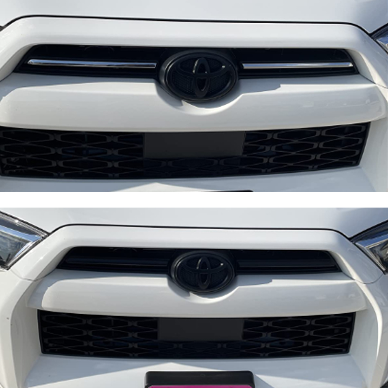 2PCS 2020-2023 4Runner ABS Plastic Front Grill Trim Insert Strip Matte Black Toyota
