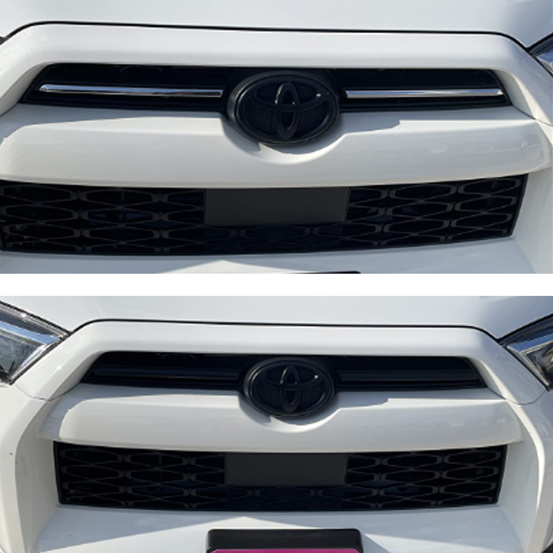 2PCS 2020-2023 4Runner ABS Plastic Front Grill Trim Insert Strip Matte Black Toyota
