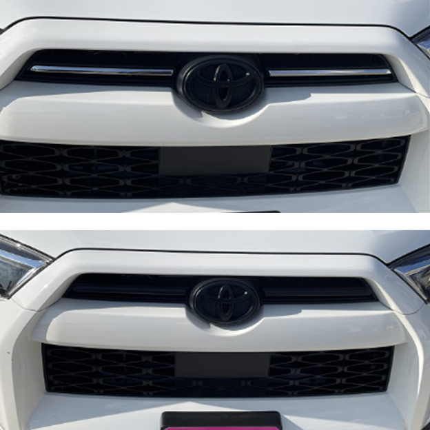 2PCS 2020-2023 4Runner ABS Plastic Front Grill Trim Insert Strip Matte Black Toyota