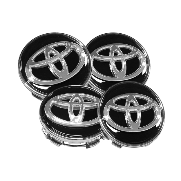 4pcs 2011-2020 Camry Plastic Wheel Center Hub Caps 62mm Black Chrome Toyota 42603-06080