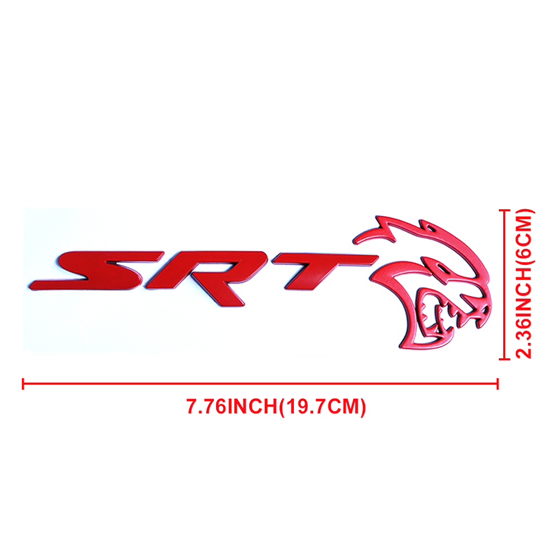 Dodge Charger Challenger SRT Hellcat Devil Cat Rear Tailgate Emblem Badge Decal All Red