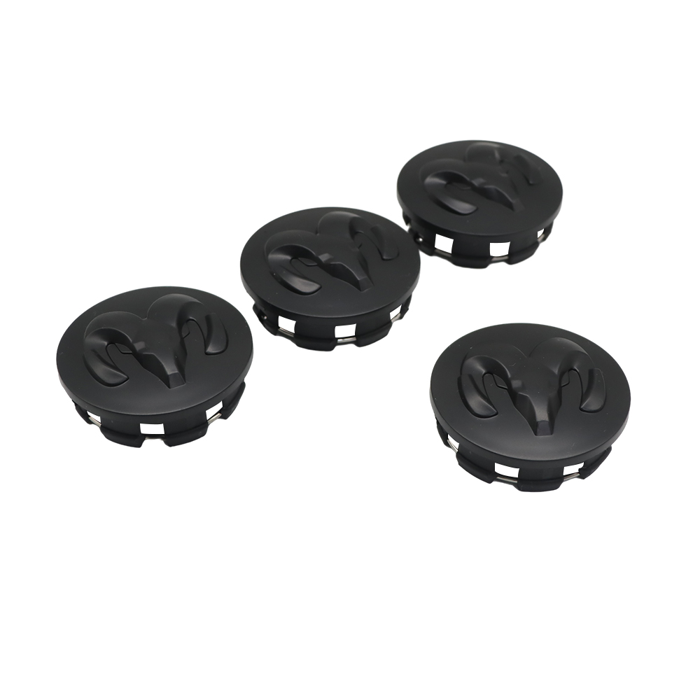 63MM Dodge RAM 1500 2013-2019 Wheel Center Caps Rim Center Hub Cover Matte Black 4PCS SET 