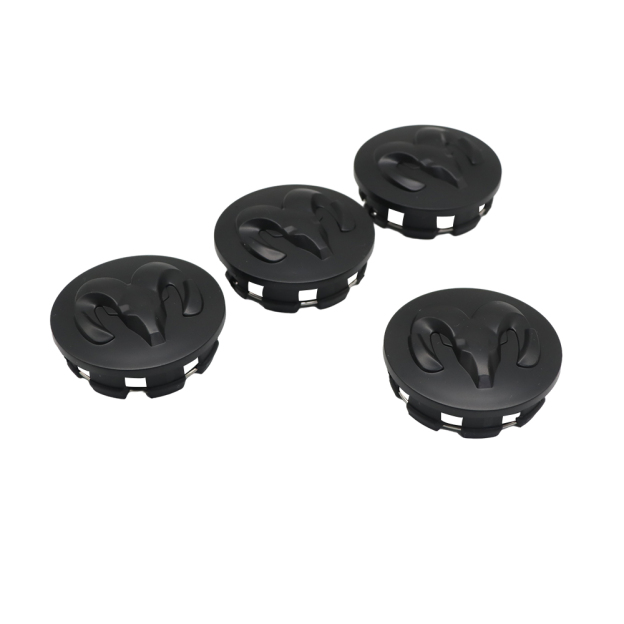 63MM Dodge RAM 1500 2013-2019 Wheel Center Caps Rim Center Hub Cover Matte Black 4PCS SET 
