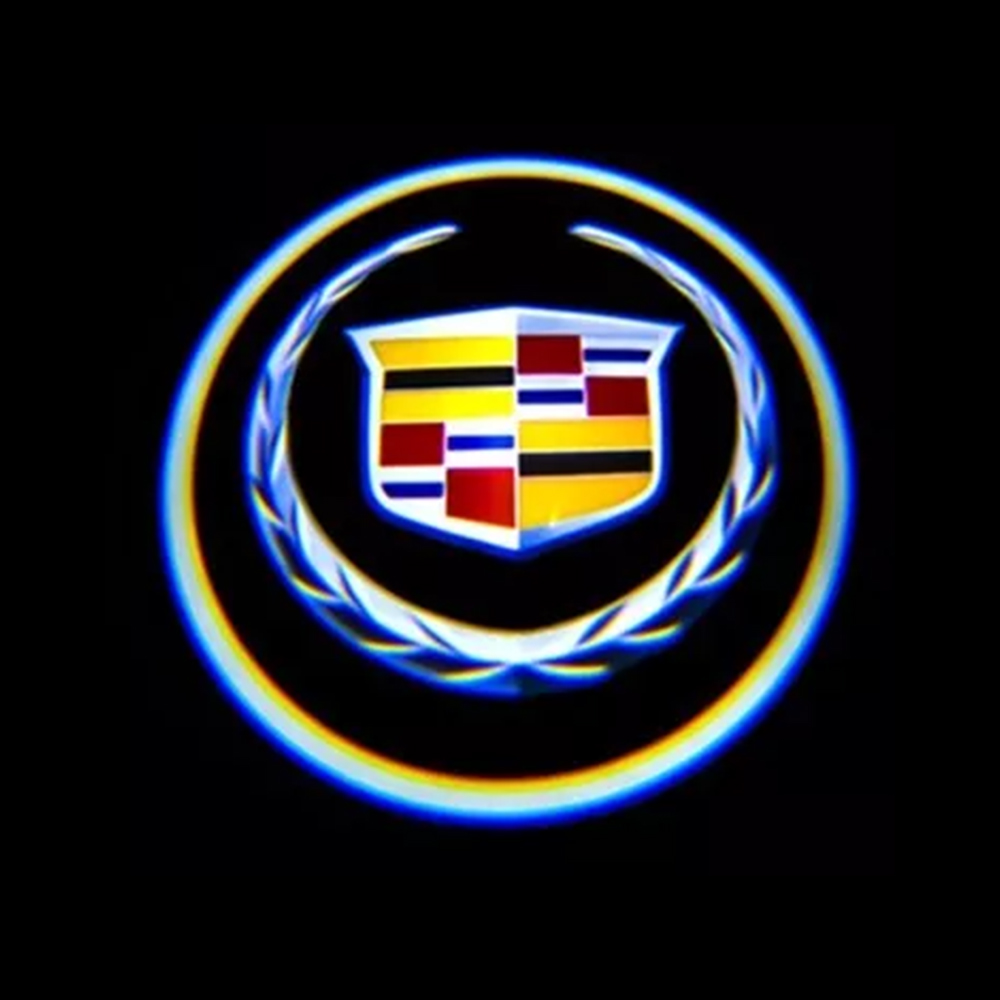 2PCS ATS SRX XT5 XTS Colour Ghost LED Door Step Courtesy Shadow Lights Cadillac