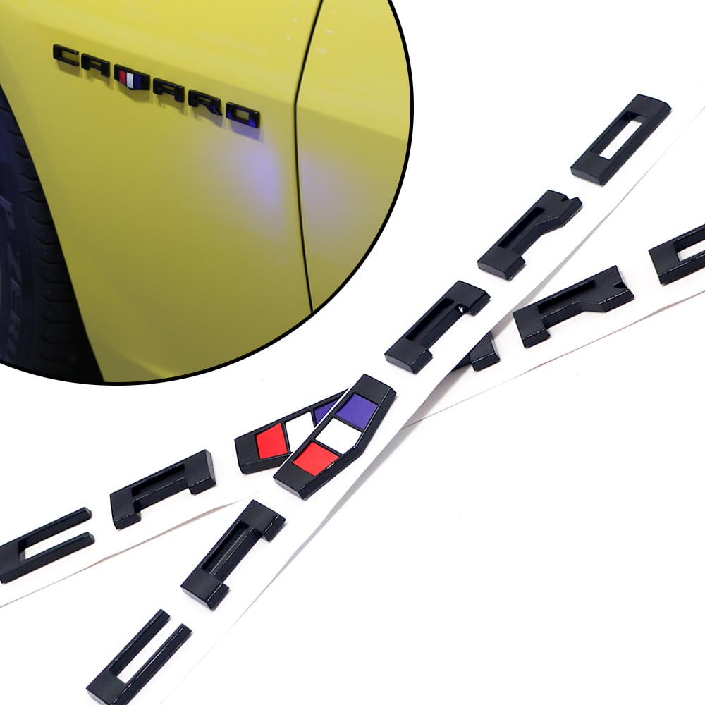 2PcS 2016-2019 Camaro ABS Plastics Letter Gloss Black Chevrolet 84336885 