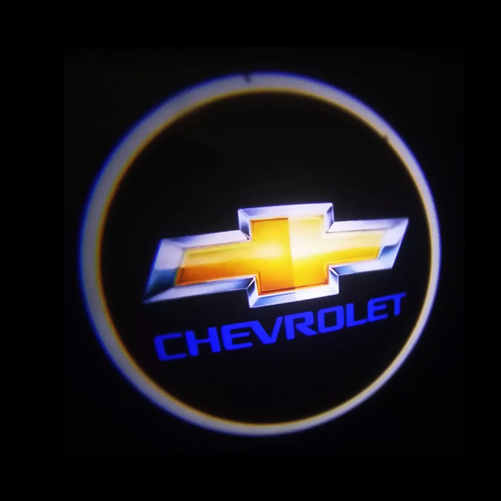 2PCS Projector emblem Ghost Courtesy Door Step LED Light Universal Chevrolet 