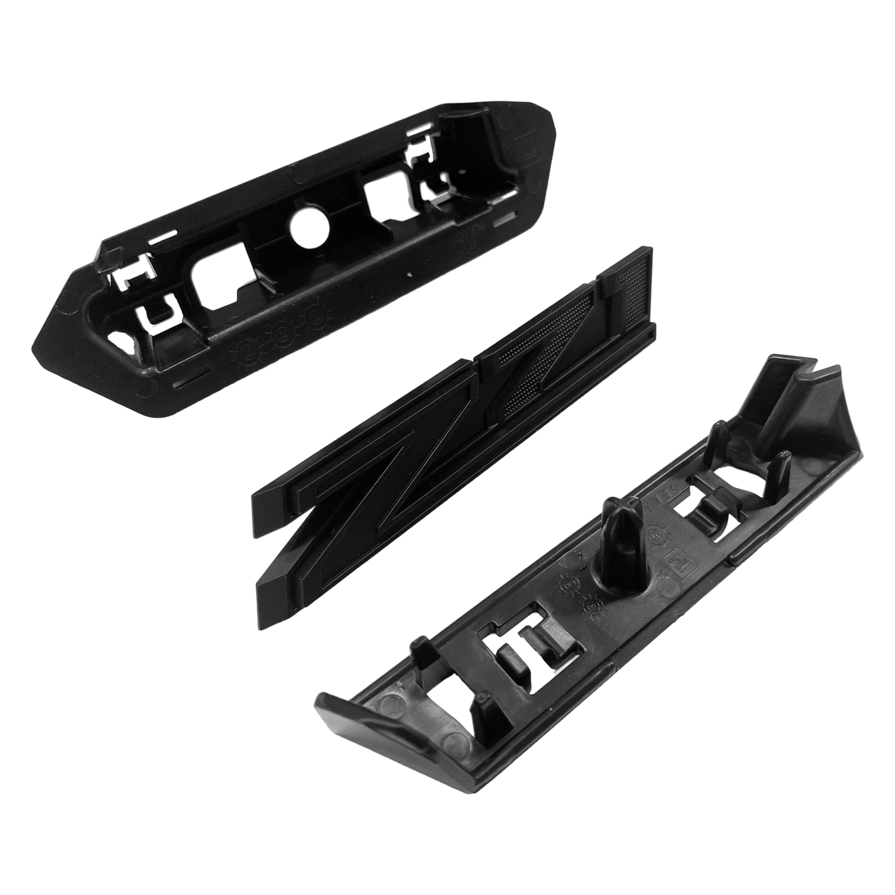2019-2021 Silverado 1500 Tahoe Plastic Clip On Front Z71 Badge Matte Black Chevrolet