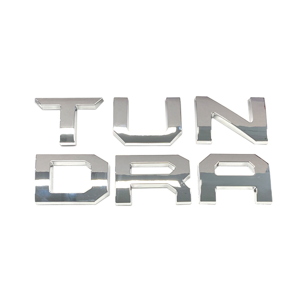 1Pc 2022-2026 Tundra ABS Plastic Front Grille Letters Gloss Silver Toyota
