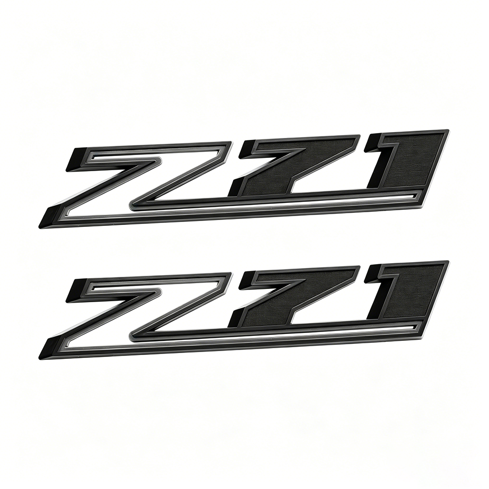 2Pcs 2019-2025 Silverado 1500 Z71 ABS Plastic Fender Side Badge Decal Matte Black Chevrolet