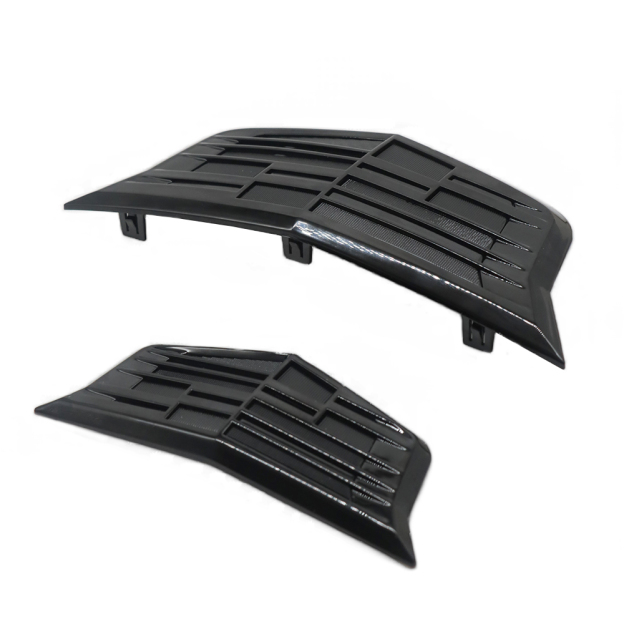 2PCS 2015-2017 XTS CT6 XT5 ATS Plastic Front Grille Rear Trunk Emblem All Black Cadillac