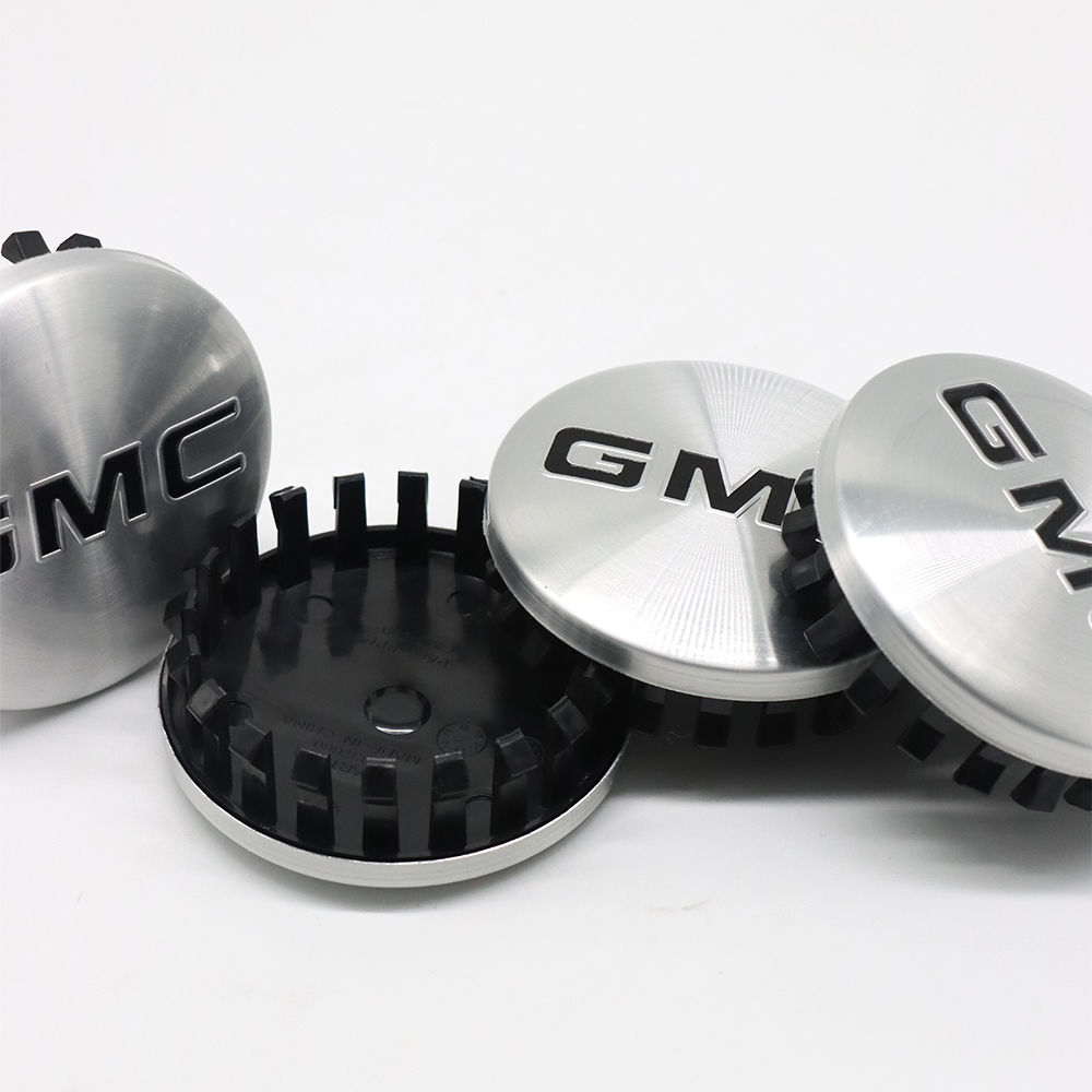 4Pcs 2014-2017 Sierra Yukon Denali Plastic Wheel Center Cap Matte Silver Black 83mm GMC 22837060